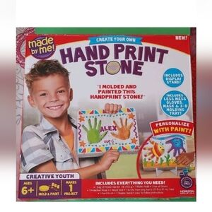 MADE By Me Create Own" HAND PRINT STONE" Creative Youth Kit NEW Kid Art …